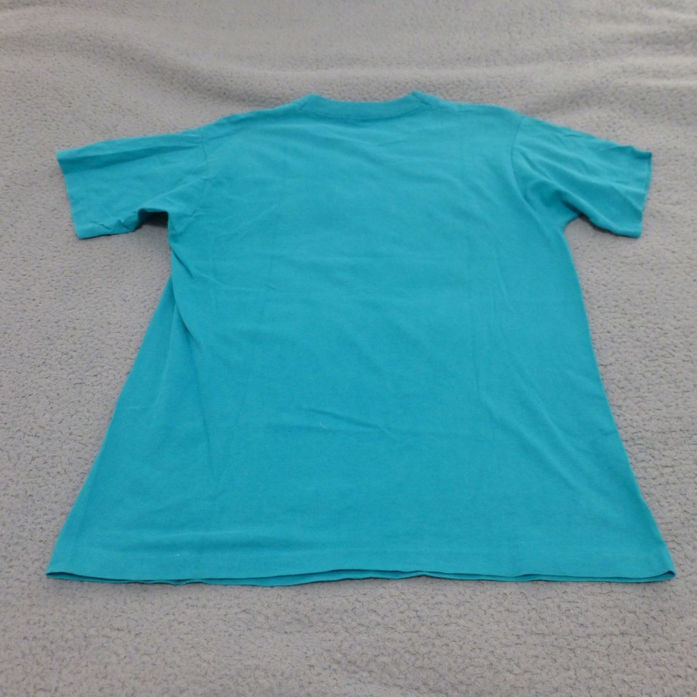 Vintage Fruit of the Loom Washington Apples Teal T-Shirt Single Stitch Large - Picture 2 of 11